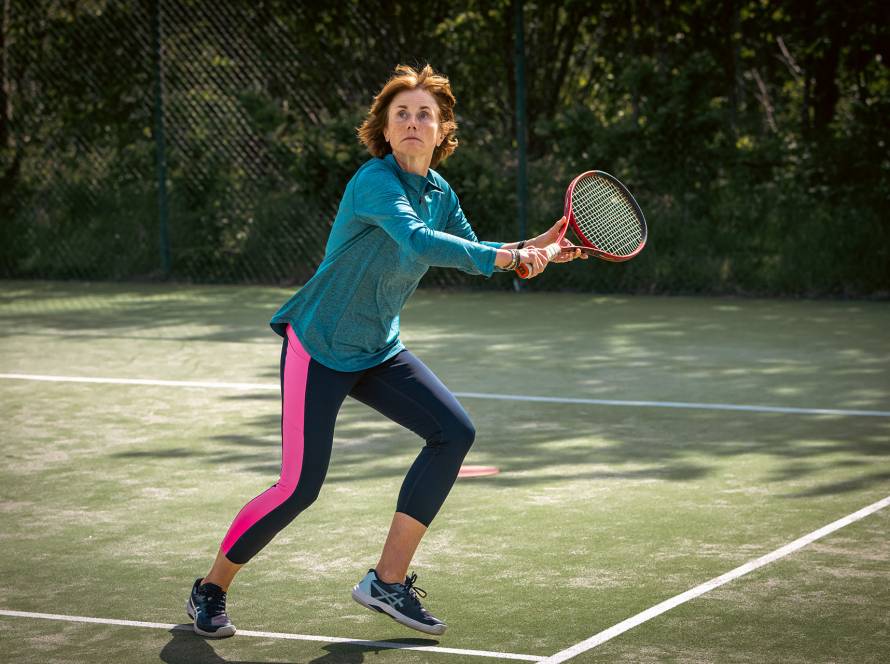A Woman Playing Tennis At Blaydon Tennis Club