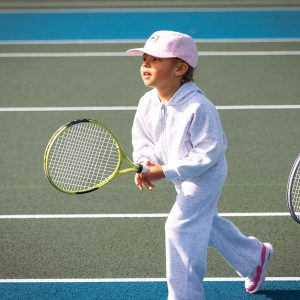 A Girl Playing Tennis At Blaydon Tennis Club