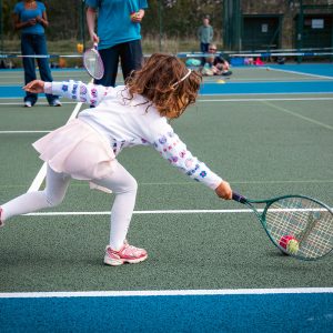 A Girl Playing Tennis At Blaydon Tennis Club