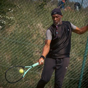 A Man Playing Tennis At Blaydon Tennis Club